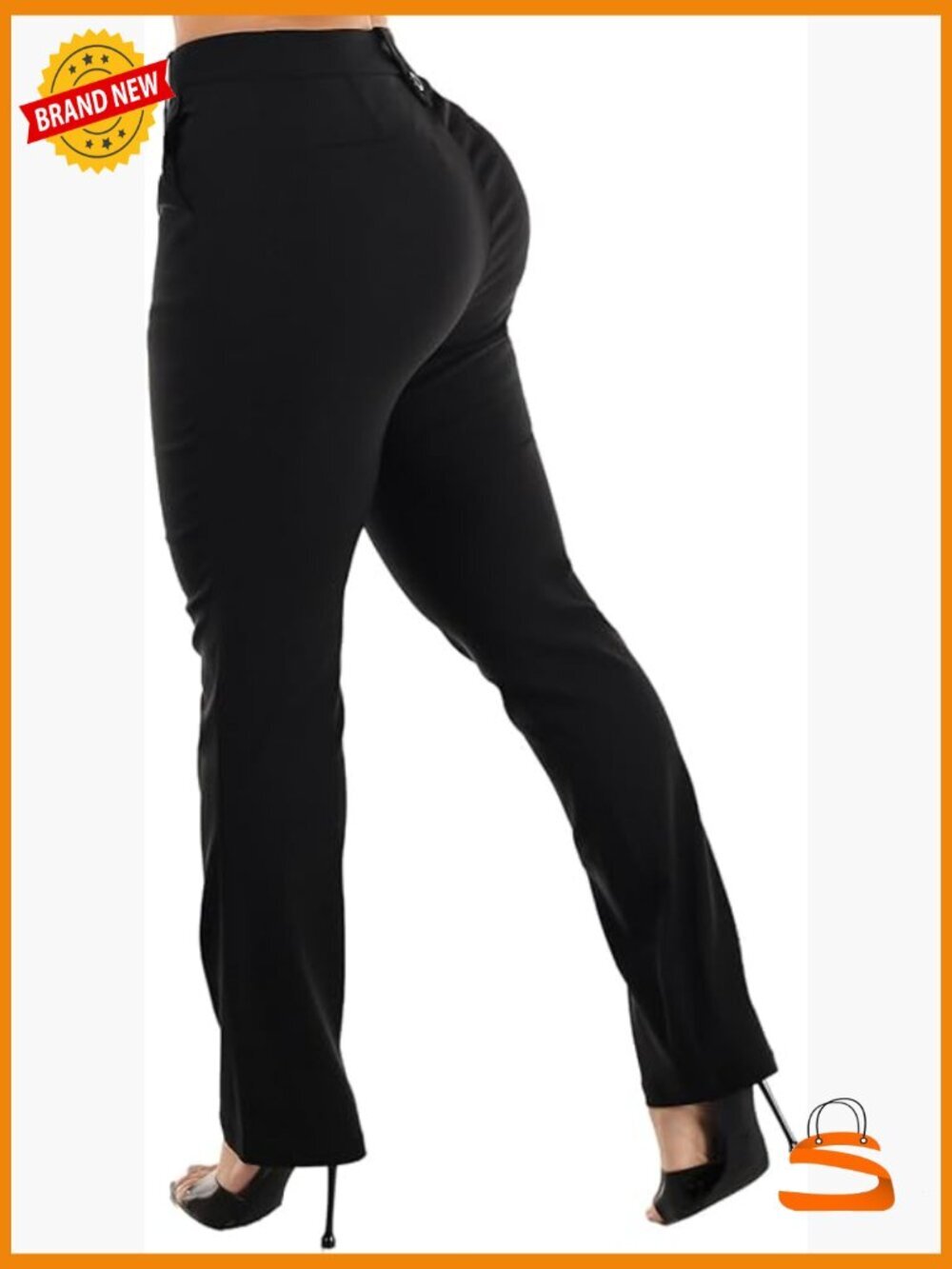 High Waisted Butt Lifting Bootcut Pants Stretchy Tummy Control